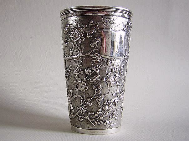 Beaker with plum tree - (6032)